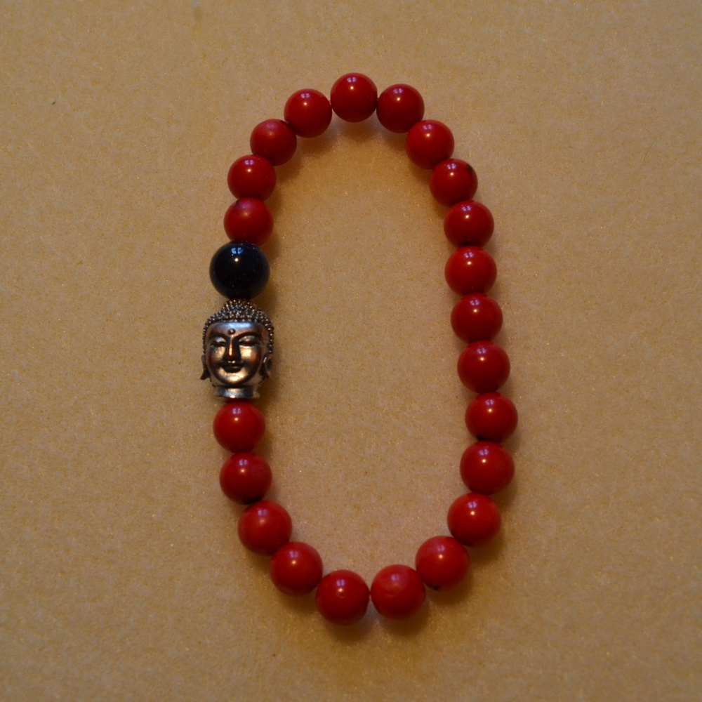 Red Coral and Buddha Bracelet!